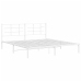 Estructura cama sin colchón con cabecero metal blanco 183x213cm