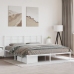 Estructura cama sin colchón con cabecero metal blanco 183x213cm