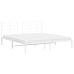 Estructura cama sin colchón con cabecero metal blanco 183x213cm