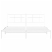 Estructura cama sin colchón con cabecero metal blanco 183x213cm