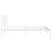 Estructura cama sin colchón con cabecero metal blanco 183x213cm