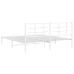 Estructura cama sin colchón con cabecero metal blanco 183x213cm