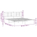 Estructura cama sin colchón con cabecero metal blanco 183x213cm