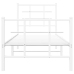 Estructura cama sin colchón con estribo metal blanco 75x190 cm