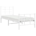 Estructura cama sin colchón con estribo metal blanco 80x200 cm