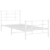 Estructura cama sin colchón con estribo metal blanco 90x190 cm