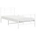 Estructura cama sin colchón con estribo metal blanco 90x190 cm