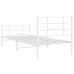 Estructura cama sin colchón con estribo metal blanco 90x190 cm