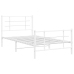 Estructura cama sin colchón con estribo metal blanco 100x190 cm