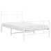 Estructura cama sin colchón con estribo metal blanco 100x190 cm