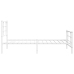 Estructura cama sin colchón con estribo metal blanco 100x190 cm