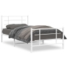 Estructura cama sin colchón con estribo metal blanco 107x203 cm