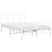 Estructura cama sin colchón con estribo metal blanco 120x190 cm