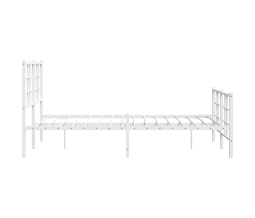 Estructura cama sin colchón con estribo metal blanco 120x190 cm