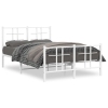 Estructura cama sin colchón con estribo metal blanco 120x190 cm