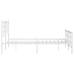 Estructura cama sin colchón con estribo metal blanco 140x190 cm