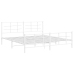 Estructura cama sin colchón con estribo metal blanco 193x203 cm