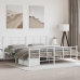 Estructura cama sin colchón con estribo metal blanco 193x203 cm