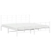 Estructura cama sin colchón con estribo metal blanco 193x203 cm