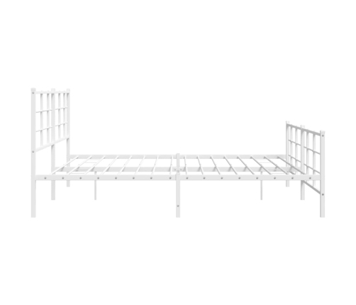 Estructura cama sin colchón con estribo metal blanco 193x203 cm