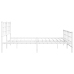 Estructura cama sin colchón con estribo metal blanco 193x203 cm