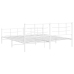 Estructura cama sin colchón con estribo metal blanco 193x203 cm