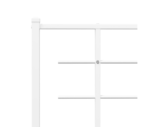 Estructura cama sin colchón con estribo metal blanco 193x203 cm