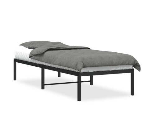 Estructura de cama de metal negro 80x200 cm