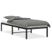 Estructura de cama de metal negro 80x200 cm