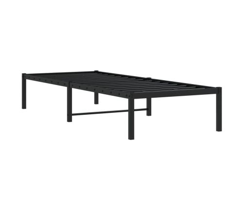 Estructura de cama de metal negro 80x200 cm