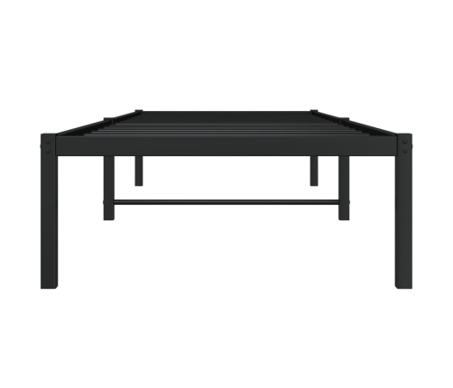 Estructura de cama de metal negro 80x200 cm