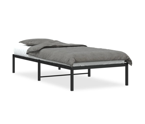 Estructura de cama sin colchón metal negro 90x190 cm