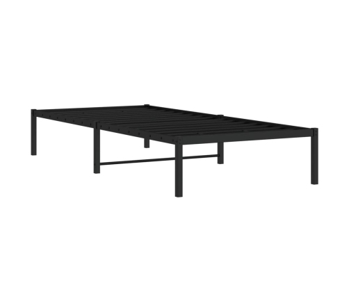 Estructura de cama sin colchón metal negro 90x190 cm