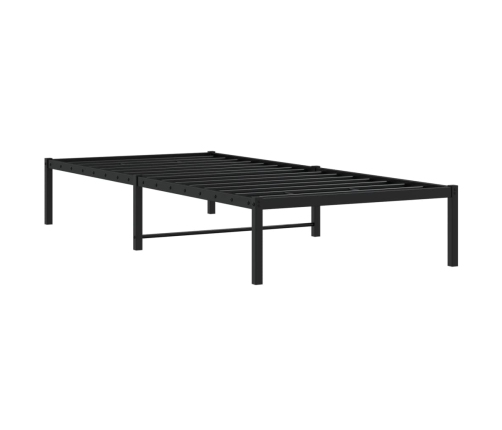 Estructura de cama sin colchón metal negro 90x190 cm