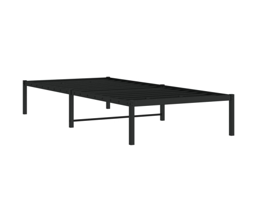 Estructura de cama sin colchón metal negro 90x200 cm