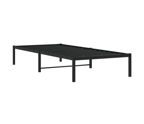 Estructura de cama sin colchón metal negro 90x200 cm