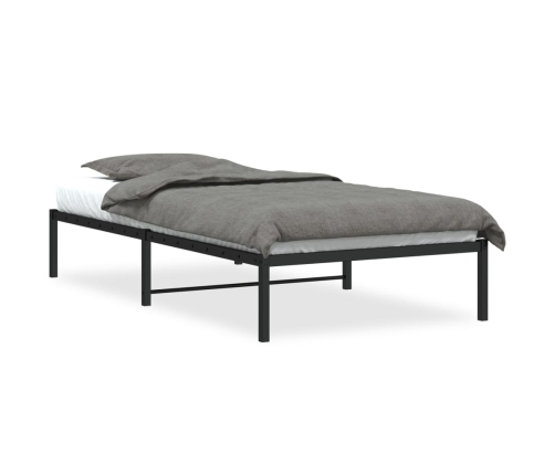 Estructura de cama sin colchón metal negro 100x190 cm