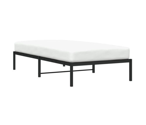 Estructura de cama sin colchón metal negro 100x190 cm