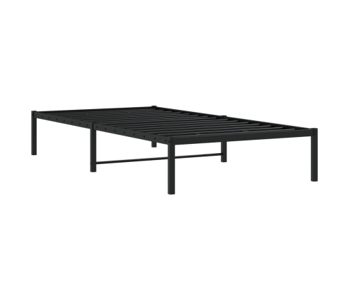 Estructura de cama sin colchón metal negro 100x190 cm