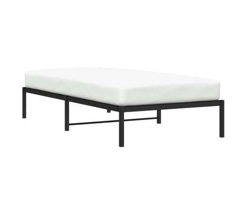 Estructura de cama sin colchón metal negro 100x200 cm