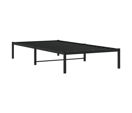 Estructura de cama sin colchón metal negro 100x200 cm