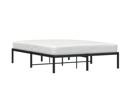 vidaXL Estructura de cama de metal negro 140x190 cm