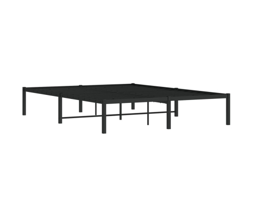 vidaXL Estructura de cama de metal negro 140x190 cm