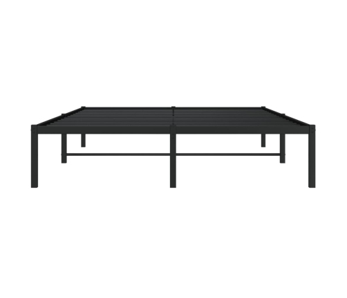 vidaXL Estructura de cama de metal negro 140x190 cm