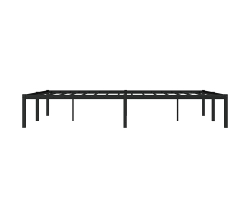 vidaXL Estructura de cama de metal negro 140x190 cm