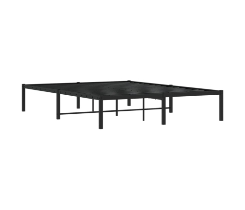 vidaXL Estructura de cama de metal negro 140x190 cm