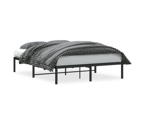 Estructura de cama sin colchón metal negro 140x200 cm