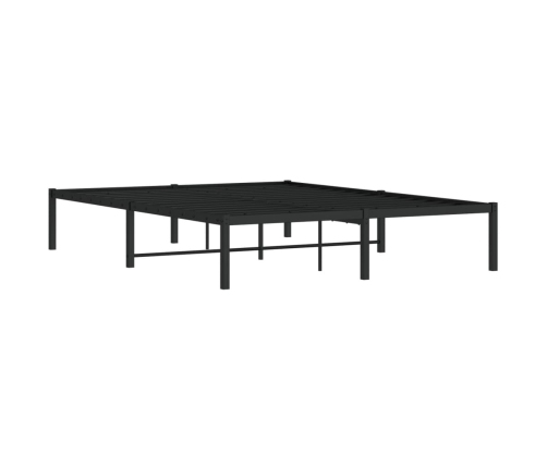 Estructura de cama sin colchón metal negro 140x200 cm