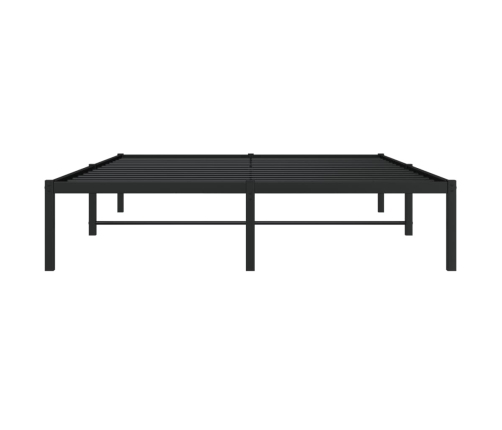 Estructura de cama sin colchón metal negro 140x200 cm