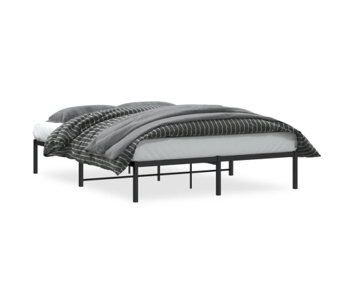 Estructura de cama sin colchón metal negro 150x200 cm